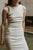Cream Textured Uneven Hem Dress(849)