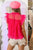 Hot Pink Layered Tulle Ruffled Top(690)
