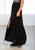Black Rayon Gauze Maxi Skirt(529)