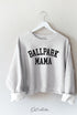 Light Gray “Ballpark Mama” Cropped Sweatshirt(694)