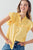 Yellow Ruffled Pleated Front Blouse(613)