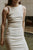 Cream Textured Uneven Hem Dress(W311)