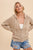 Beige Zip-Up Sweater Hoodie(W214)