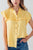 Yellow Ruffled Pleated Front Blouse(613)
