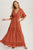 Rust Lace Detail Maxi Dress(997)
