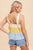 Colorblock Tiered Cropped Tank(W970)