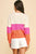 Cream/Fuchsia Colorblock Sweater(832)