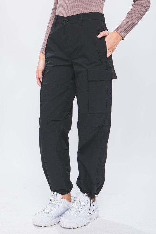 Black Cargo Pants(W498) – The Style Bar Boutique