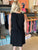 Black Sleeveless Drawstring Waist Dress(W125)
