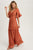 Rust Lace Detail Maxi Dress(997)