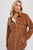 Camel Corduroy Fleece Lined Jacket(W468)
