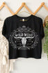 “Wild West” Cropped Graphic Tee(777)