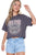 “Free Spirit” Cropped Mineral Wash Tee(722)- charcoal