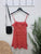 Red Floral Ruffled Dress(W100)