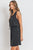 Black Sleeveless Drawstring Waist Dress(W125)