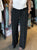 Black/White Stripe Linen Pants(W819)