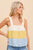 Colorblock Tiered Cropped Tank(W970)