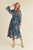 Teal Floral Midi Dress(126)