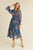 Teal Floral Midi Dress(W478)