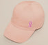 Light pink breast cancer awareness ribbon baseball cap (H133)