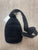 Black Corduroy Sling Bag (B169)