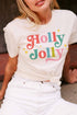 Cream “Holly Jolly” Graphic Tee(277)
