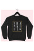 Black “Thankful” Graphic Sweatshirt(W606)