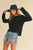 Black Cable Knit Sweater(W598)