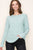 Sage/White 2-Toned Lightweight Textured Sweater(583)
