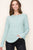 Sage/White 2-Toned Lightweight Textured Sweater(W906)