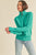 Turquoise Turtleneck Sweater(W676)