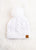 White Cable Knit Beanie(H221)