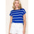 Royal Stripe Short Sleeve Sweater(113)