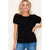 Black Twisted Sleeve Tee(165)