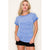 Blue Stripe Short Sleeve Top(162)