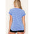Blue Stripe Short Sleeve Top(162)