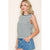 Dark Green Stripe Cinched Sides Tank(166)