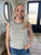 Gray Stripe Ribbed Knit Tank(147)