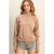 Tan 1/4 Zip Mineral Wash Soft Sweatshirt(160)