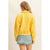 Yellow 1/4 Zip Mineral Wash Soft Sweatshirt(159)