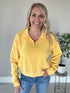 Yellow 1/4 Zip Mineral Wash Soft Sweatshirt(159)