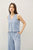 Blue V-neck Cropped Tank(168)