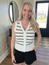Black Stripe Sweater Vest(169)