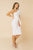 White Denim One Sleeve Midi Dress(641)