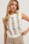 Embroidered Flower Sleeveless Sweater(540)
