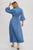Blue Cotton Gauze Maxi Dress(484)