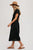 Black Shirt Style Midi Dress(441)