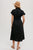 Black Shirt Style Midi Dress(441)