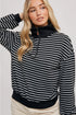 Black Stripe 1/4 Zip Pullover(W790)