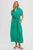 Green Shirt Style Maxi Dress(410)